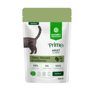 Nature’s Protection Prime Sterilised Adult Cats Turkey, Pheasant and Cranberries Вологий корм для стерилізованих котів з індичкою, фазаном і журавлиною, 300 г