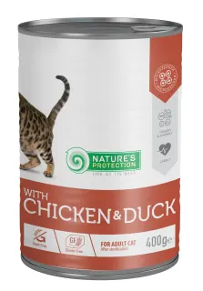 Nature’s Protection Adult cats Sterilised Chicken & Duck Вологий корм для стерилізованих котів з куркою і качкою, 400 г