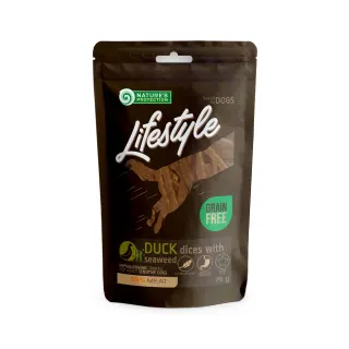 Nature’s Protection Lifestyle Duck dices with seaweed Ласощі для собак скибочки качки з морською капустою, 75 г