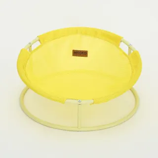 MISOKO Pet bed round Складаний лежак для домашніх тварин жовтий, 45x45x22 см