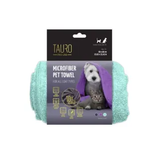 Tauro Pro Line Рушник з мікрофібри для домашніх тварин м’ятний, 60x90 см