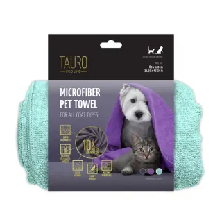 Tauro Pro Line Рушник з мікрофібри для домашніх тварин м’ятний, 80x120 см