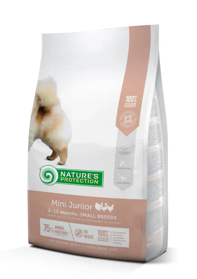 Nature’s Protection Mini Junior Small Breeds Сухий корм для цуценят малих порід з м’ясом птиці, 2 кг