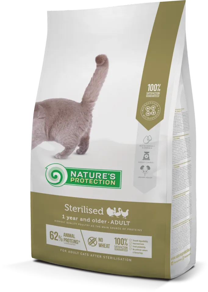 Nature’s Protection Sterilised Сухий корм для стерилізованих котів, 7 кг