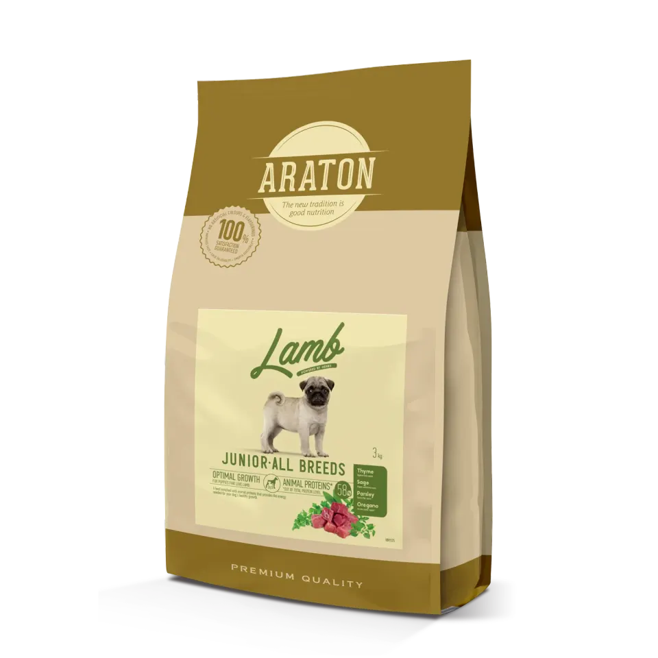 ARATON Lamb Junior All Breeds Сухий корм з ягням і рисом для юніорів всіх порід 3 кг