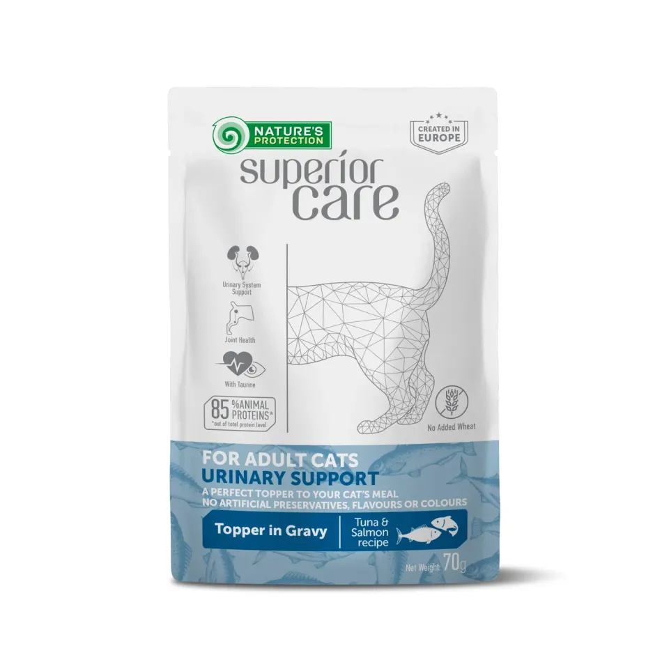 Nature’s Protection Superior Care Adult Cats Urinary Tuna & Salmon Вологий корм для котів для підтримки сечовидільної системи з тунцем і лососем, 70 г
