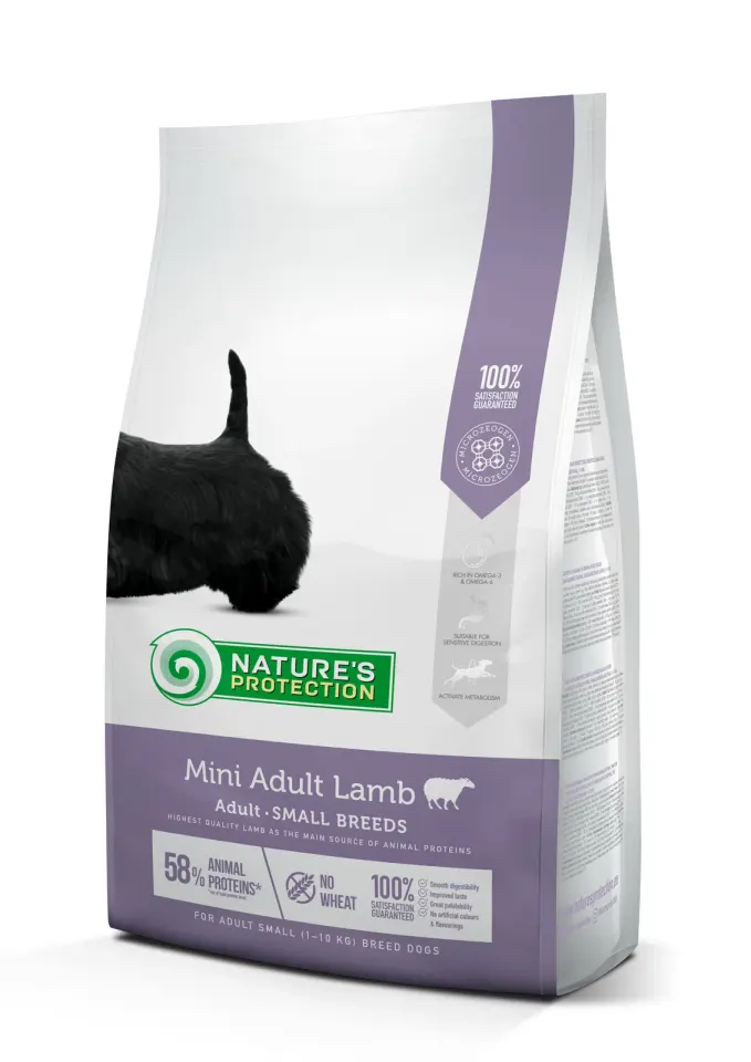 Nature’s Protection Mini Adult Lamb Small Breeds Сухий корм для дорослих собак малих порід з ягням, 7,5 кг