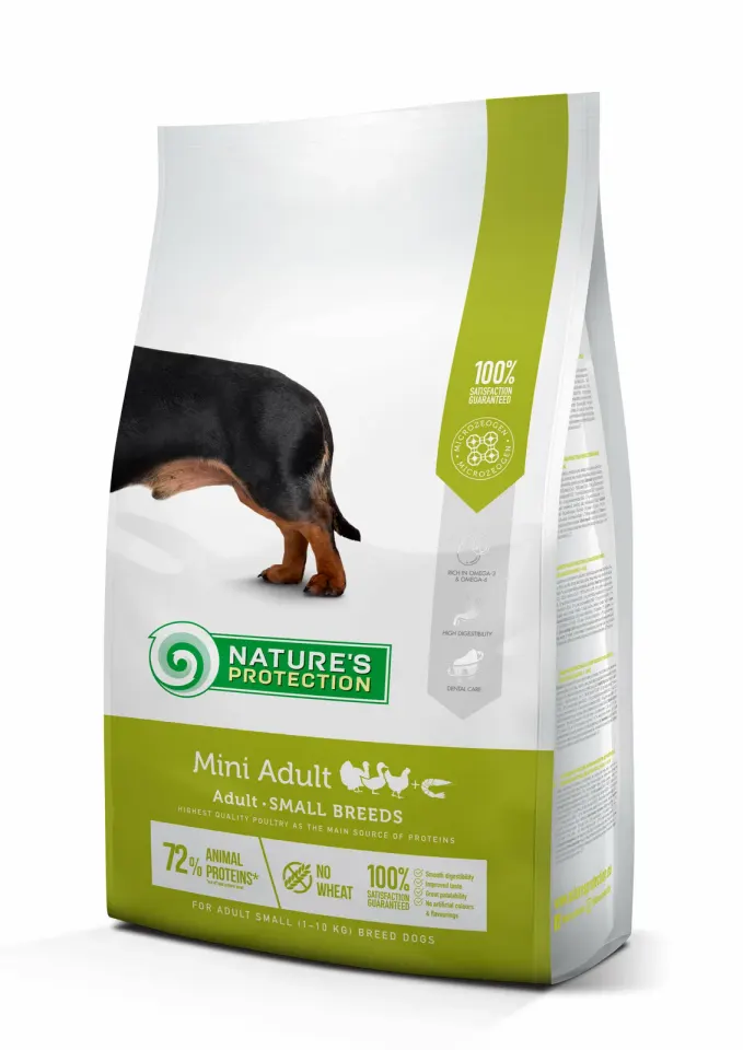 Nature’s Protection Mini Adult Small Breeds Сухий корм для дорослих собак малих порід з м’ясом птиці, 7,5 кг