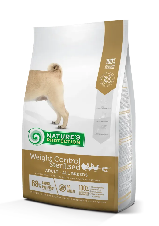 Nature’s Protection Weight Control Sterilised Adult All Breeds Сухий корм для дорослих собак схильних до повноти, після стерилізації, 4 кг