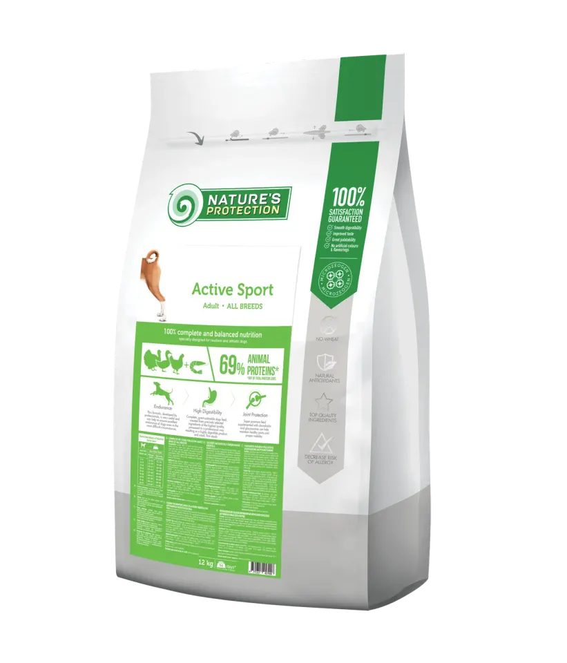 Nature’s Protection Active Sport Adult All Breeds Сухий корм для дорослих спортивних, мисливських та службових собак, 12 кг