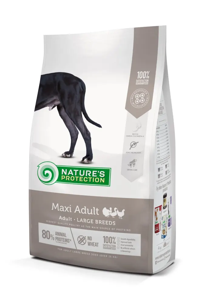 Nature’s Protection Maxi Adult Large Breeds Сухий корм для дорослих собак великих порід з м’ясом птиці, 12 кг