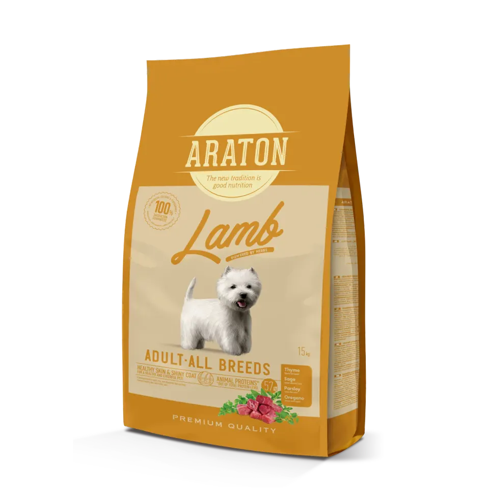 ARATON Lamb Adult All Breeds Сухий корм з ягням для дорослих собак всіх порід 15 кг