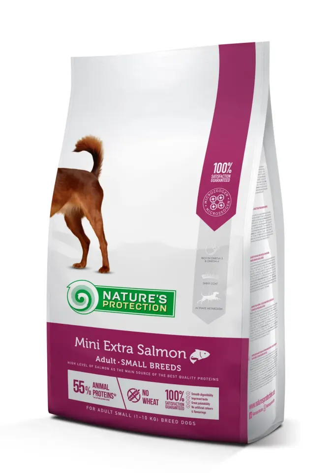 Nature’s Protection Mini Extra Salmon Adult Small Breeds Сухий корм для дорослих собак малих порід з лососем, 2 кг