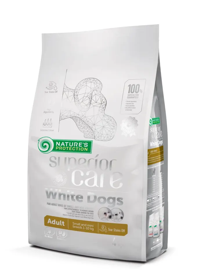 Nature’s Protection Superior Care White Dogs Lamb Adult Small and Mini Breeds Сухий корм для дорослих собак малих порід з ягням, 4 кг