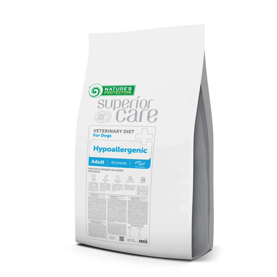 Nature’s Protection Superior Care Veterinary Diet Hypoallergenic Insect Adult All Breeds Сухий беззерновий гіпоалергенний корм для собак з протеїном комах, 10 кг