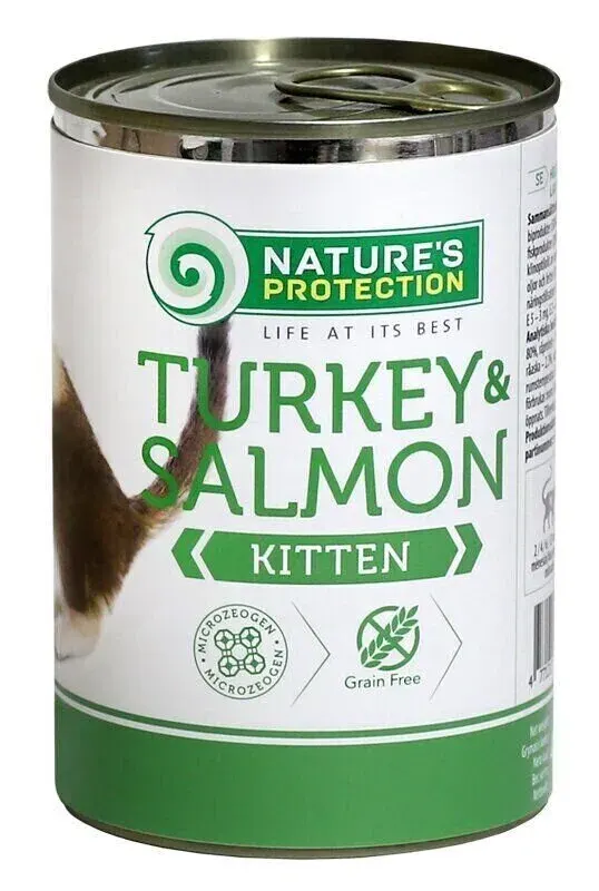 Nature’s Protection Kitten Turkey & Salmon Вологий корм для кошенят з індичкою і лососем, 400 г
