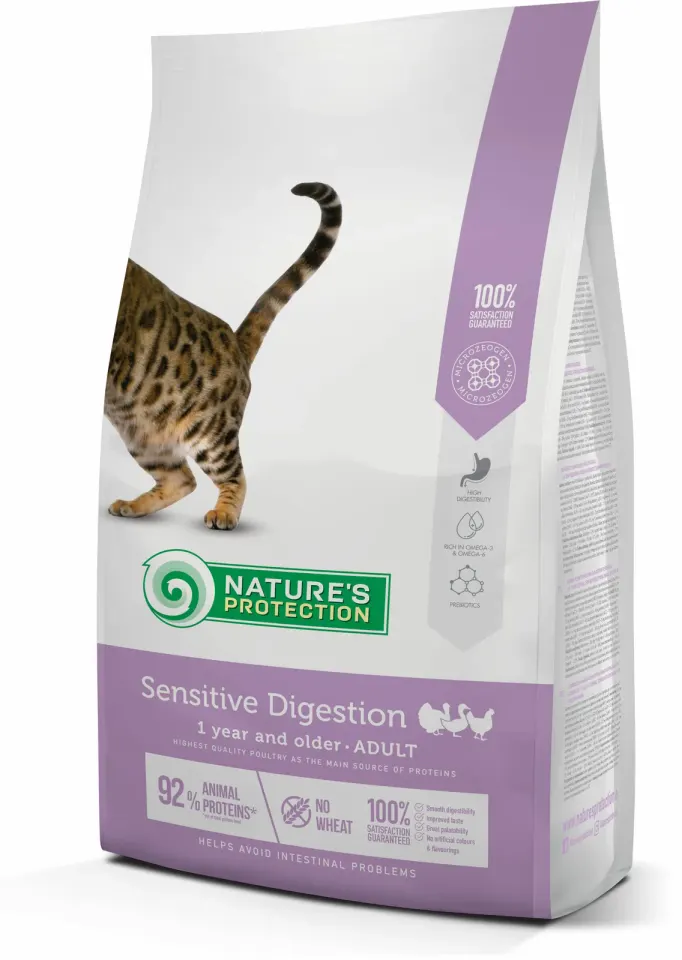Nature’s Protection Sensitive Digestion Сухий корм для дорослих котів з чутливим травленням, 7 кг