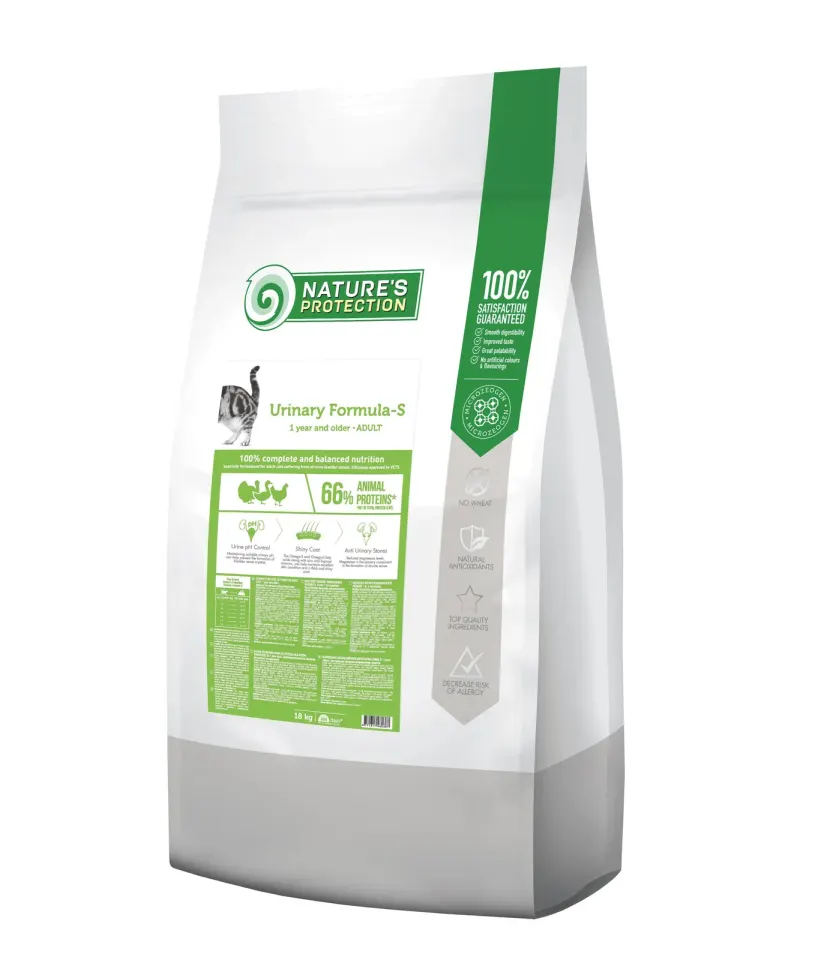 Nature’s Protection Urinary Formula-S Сухий корм для лікування і профілактики сечокам’яної хвороби, 18 кг