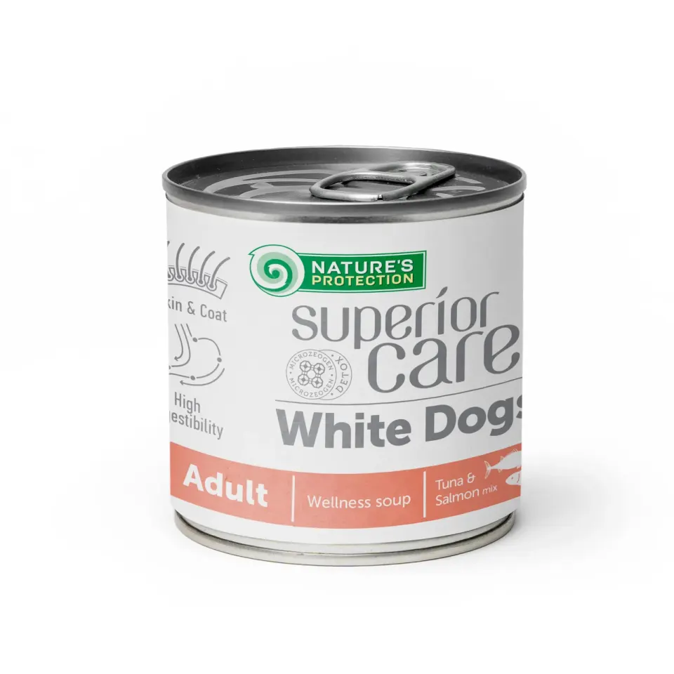 Nature’s Protection Superior Care White Gogs Adult Soup Tuna & Salmon Суп для собак з білим забарвленням з тунцем і лососем, 140 мл
