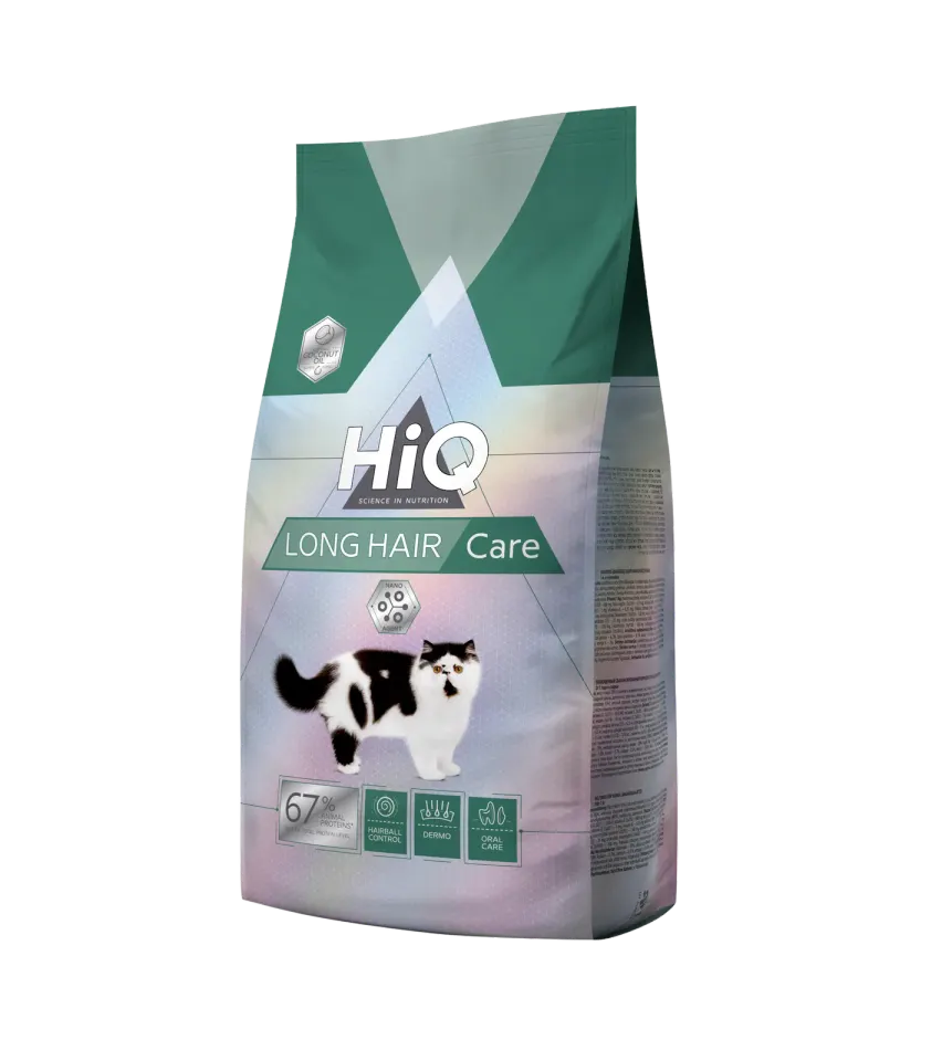 HiQ LongHair Care Сухий корм для дорослих довгошерстних котів, 1,8 кг