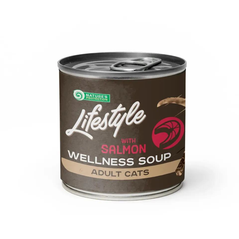 Nature’s Protection Lifestyle Adult cats Sterilised Soup Salmon Суп для стерилізованих котів з лососем, 140 мл