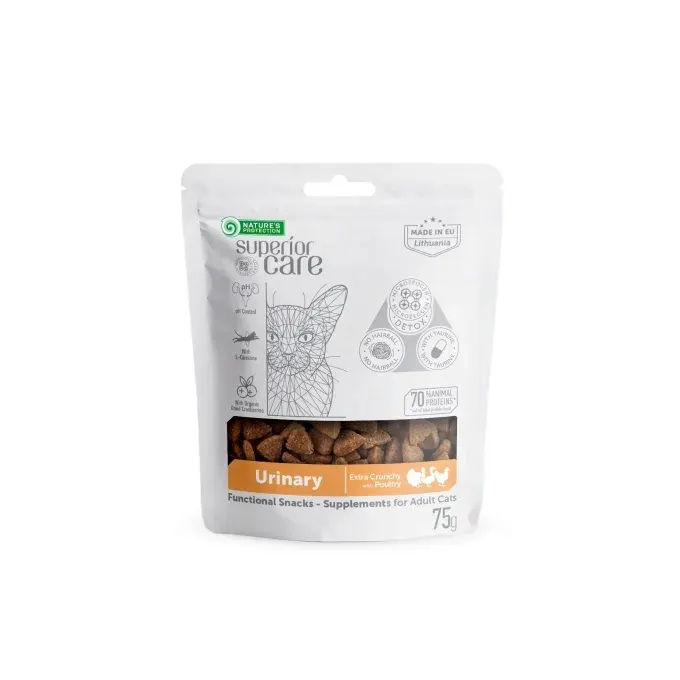 Nature’s Protection Superior Care Urinary Ласощі для котів для підтримки сечовидільної системи з птицею, 75 г