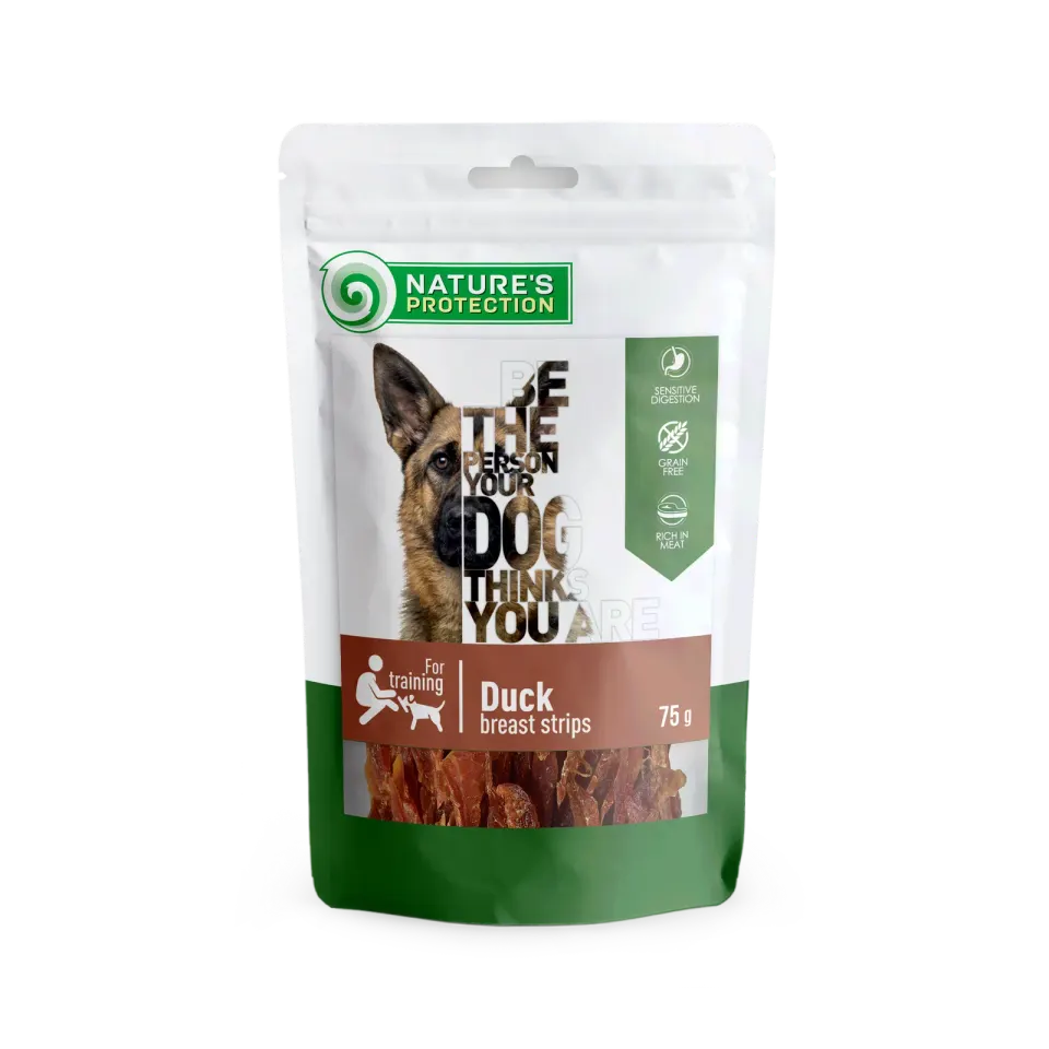 Nature’s Protection Duck Breast Strips Ласощі для собак смужки з качиної грудки, 75 г