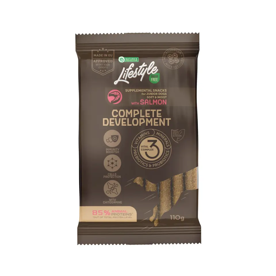 Nature’s Protection Lifestyle Grain Free Salmon Complete development Беззернові ласощі для юніорів з лососем, 110 г