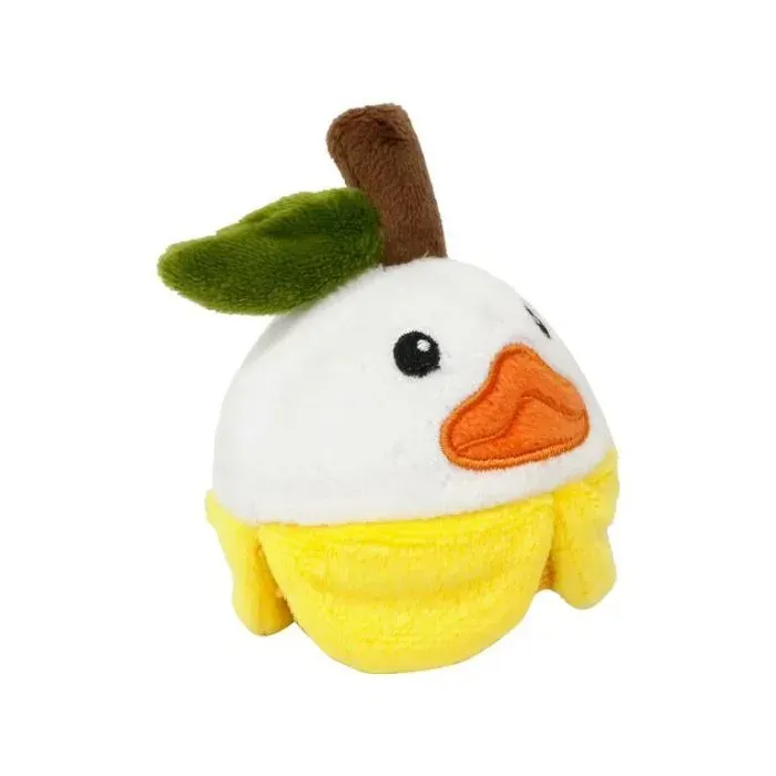 MISOKO Іграшка для собак кругла качка, плюш, жовта, 7,5 см