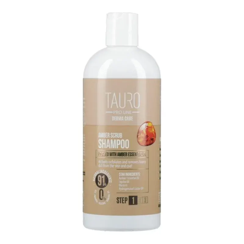 Tauro Pro Line Derma Care Amber Scrub Shampoo Відлущувальний шампунь для собак і котів, 400 мл