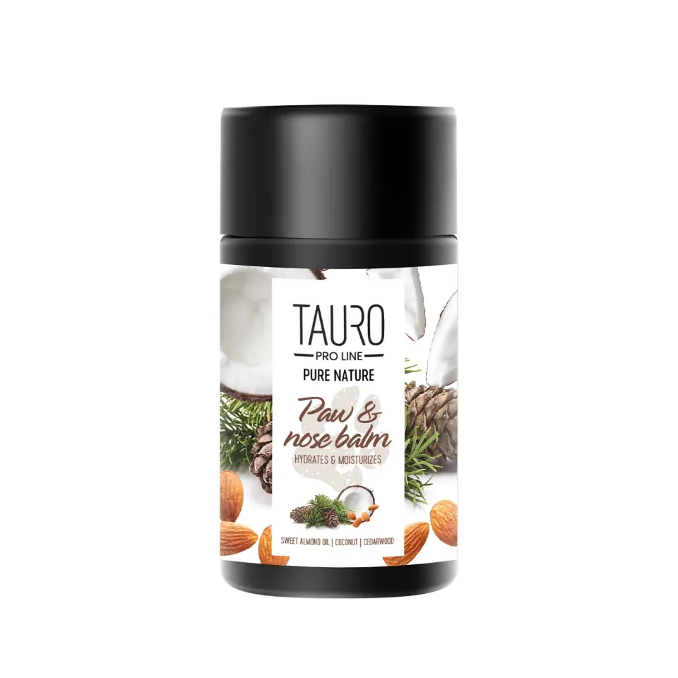 Tauro Pro Line Pure Nature Nose&Paw Balm Hydrates&Moisturizes Натуральний зволожувальний бальзам для лап і носа собак і котів , 75 мл