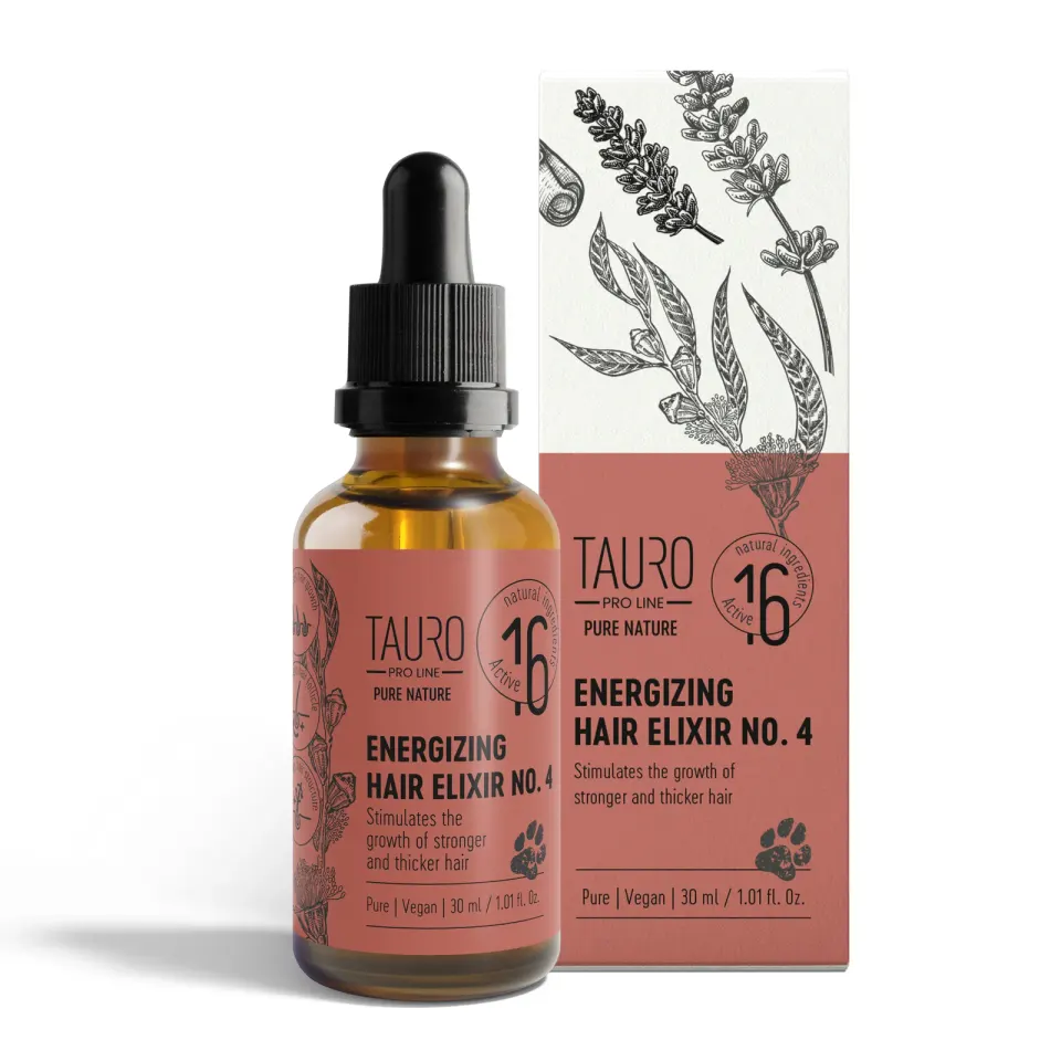 Tauro Pro Line Pure Nature Energizing Hair Elixir No.4 Еліксир для стимуляціії росту шерсті у собак і котів, 30 мл