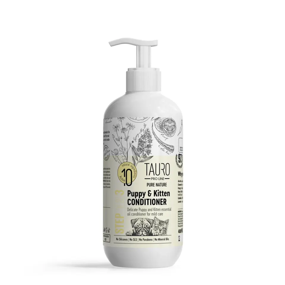 Tauro Pro Line Pure Nature Delicate Puppy and Kitten Conditioner Кондиціонер для цуценят і кошенят, 400 мл