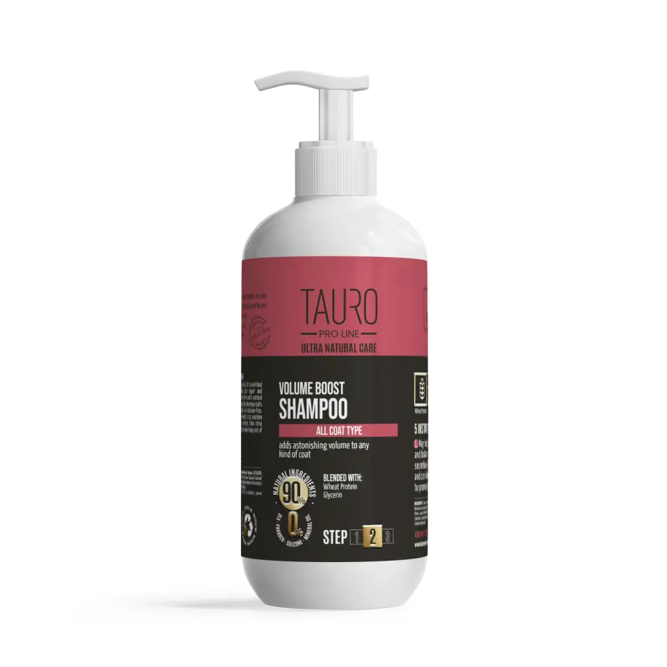 Tauro Pro Line Ultra Natural Care Volume Boost Shampoo Шампунь для надання об’єму шерсті собак і котів, 400 мл