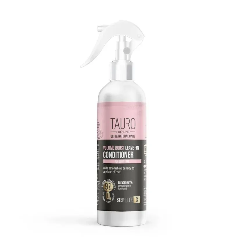 Tauro Pro Line Ultra Natural Care Volume Boost Leave-In Conditionier Незмивний кондиціонер для надання об’єму шерсті собак і котів, 250 мл