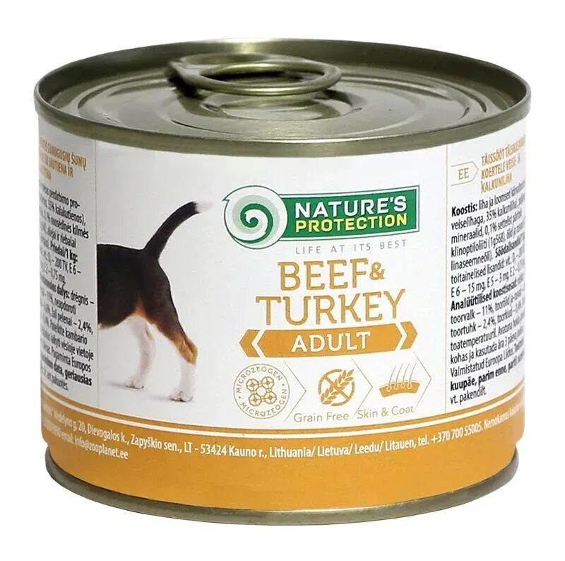 Nature’s Protection Adult Beef & Turkey Вологий корм для собак з яловичиною та індичкою, 200 г