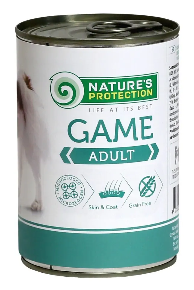 Nature’s Protection Adult Game Вологий корм для собак з дичиною, 800 г