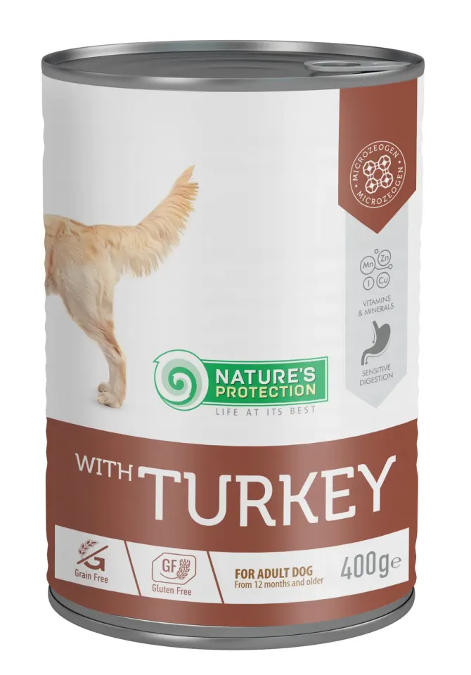 Nature’s Protection Adult Turkey Вологий корм для собак з індичкою, 400 г