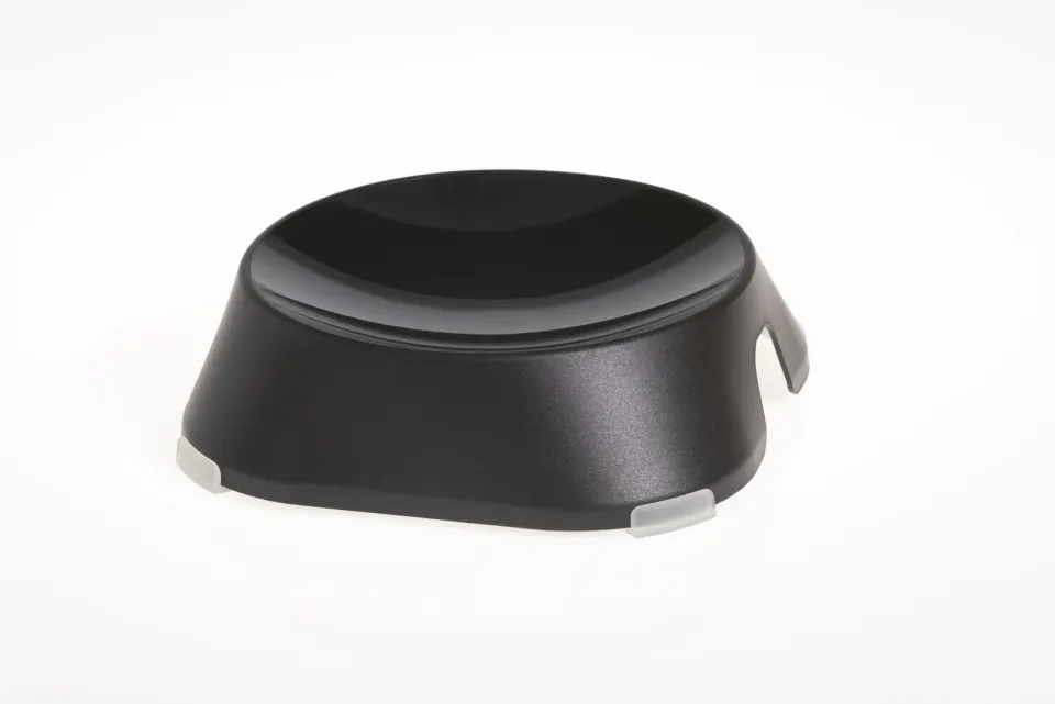 FIBOO пласка миска Flat Bowl, без антиковзких накладок, чорний