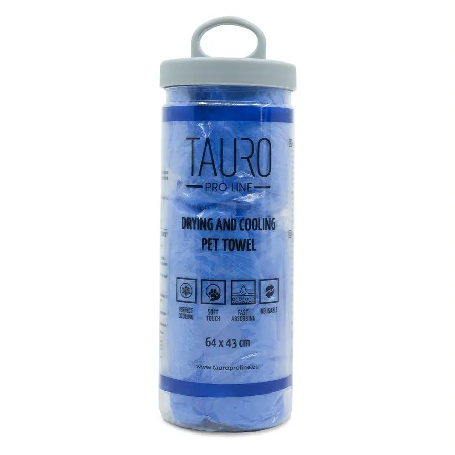 Tauro Pro Line Рушник для сушки та охолодження тварин 64 х 43 см синій